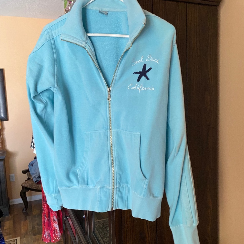 Seal Beach Ca zip front sweatshirt